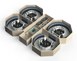 Illustration of the floorplan for the K-Sim Navigation bridges delivered to French Navy for safe and realistic training