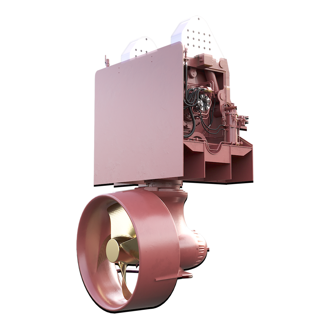 Swing-up type thruster TCNS