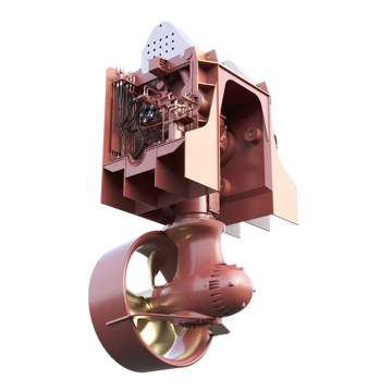 Swing-up type thruster TCNS